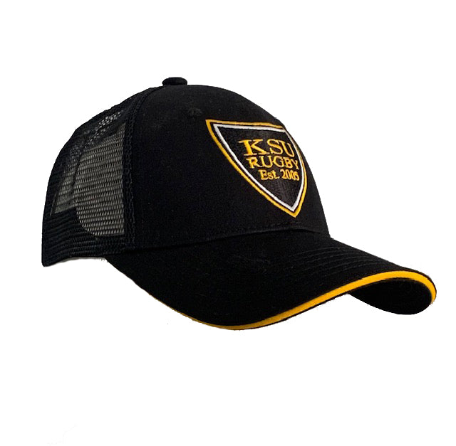 KSU Shield logo Black/Gold Mesh Snap Back